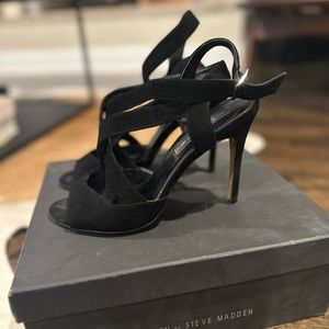 Steven suede strappy heels